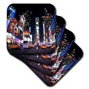 3drose New York City Times Square Ceramic Tile Coaster, Set of 4