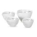 Portmeirion Sophie Conran White Measuring Cups Set of 4 Measuring Cups for Kitchen and Baking in Assorted Sizes Made from Fine Porcelain Dishwasher Safe