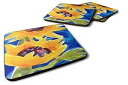 Caroline's Treasures 6012FC Flower - Sunflower Foam Coaster Set of 4 Set of 4 Cup Coasters for Indoor Outdoor, Tabletop Protection, , Mouse pad Material