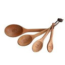 Lautechco 4pcs/set Wood Measuring Spoons Set Healthy No t Cooking Tools