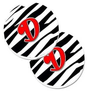 Caroline's Treasures CJ1024-DCARC Letter D Initial Monogram - Zebra Re...