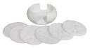 Purpledip Elephant Theme Pure Marble Coasters (Set of 6) Hot Plates Mats (12114)