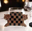 Purpledip Elephant Theme Soapstone Coasters (Set of 6) Hot Plates Mats (12115)