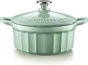 BUYDEEM CP521 Enameled Cast Iron Dutch Oven, Stylish Cupcake Design with 18/8 St...