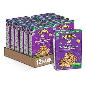 Annies Annie's Organic Bunny Grahams Snacks, Chocolate Chip, 7.5 oz (...