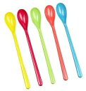 5 個のカラフルなプラスチックスプーン素敵なロングミキシングスプーンジャムハニーコーヒー色ランダム Haifly 5 Pcs Colorful Plastic Spoon Lovely Long Mixing Spoons for Jam Honey Coffee Color Random