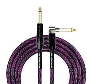 KIRLIN Cable IWB Instrument Cable, 1/4-Inch Right Angle to Straight, B...