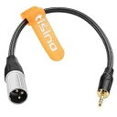 TISINO 3.5mm to XLR バランスケーブルアダプター、金メッキ 1/8 インチミニジャック Aux to XLR オスモノラルオーディオコード 携...