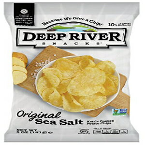 Deep River Snacks オリジナル シーソルトケトル調理ポテトチップス、5オンス (12個パック) Deep River Snacks Original Sea Salt Kettle Cooked Potato Chips, 5-Ounce (Pack of 12)