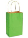 K-Kraft 15 USA Lime Green Kraft Paper Gift Wrap Bags (Small 5.5