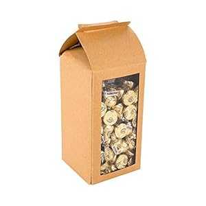 レストランウェア Sweet Vision 3.5 x 8.5インチ クッキーボックス 透明窓焼き菓子ギフト容器 100個 - ハンドル内蔵 リサイクル可能 ク...