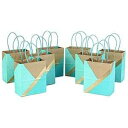 Hallmark 6インチ 小さな紙ギフトバッグ (8個パック - クラフト、ターコイズ、ミント) 誕生日、結婚式、母の日、イースター、ベビーシャワー、ブライダ...