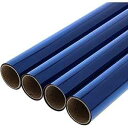 Juvale ギフトバスケットやクラフト用ブルーセロハンラッピングロール 4個パック、各17インチ x 10フィート Juvale 4-Pack Blue Ce...