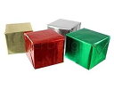 CleverDelights Metallic Wrapping Paper - 4 Rolls - Silver Gold Green Red - 30