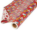 American Greetings リバーシブル包装紙、ハッピーバースデーの文字と星 (ジャンボ ロール 1 枚、175 平方フィート) American Greetings Reversible Wrapping Paper, Happy Birthday Lettering and Stars (1 Jumbo Roll, 175 sq. ft.)