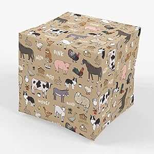 Stesha Party 家畜包装紙 牛ギフトラップ - 平らに折りたたんだ状態 30 x 20 インチ - 3 枚 Stesha Par..