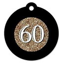 大人用 60 歳の誕生日 - ゴールド - 誕生日パーティーの記念品ギフトタグ (20 個セット) Big Dot of Happiness Adult 60t...