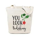 The Cotton & Canvas Co. You Look Radishing 再利用可能な食料品バッグとファーマーズ マーケット トートバッグ The Cotton & Canvas Co. You Look Radishing Reusable Grocery Bag and Farmers Market Tote Bag