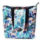ESVAN Original Floral Tote Bag Shoulder Bag for Gym Hiking Picnic Travel Beach