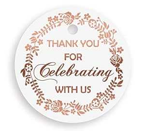 K11 Photo Design Thank You Gift Tags, Round Circle Gift Tag, 30 Pack, Off-White ...