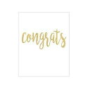 Caspari Congrats Script Gift Enclosure Cards in Gold Foil, 20 with Envelopes