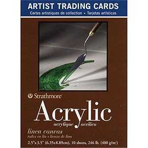 ストラスモア (105-905 400 シリーズ アクリル アーティスト トレーディング カード、リネン キャンバ..