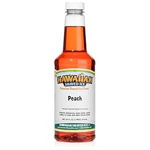 ハワイアンかき氷シロップ、ピーチ、パイント Hawaiian Shaved Ice Syrup, Peach, Pint