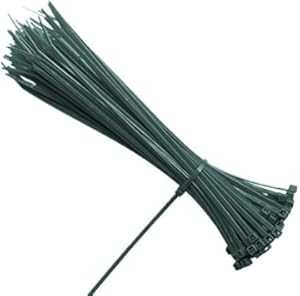 8インチ、ダークグリーン、100本 8インチ 3mm ダークグリーン ナイロン ガーデン ケーブル ジップタイ ..