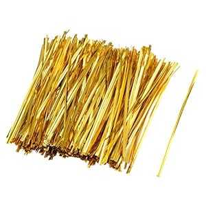 uxcell Metallic Twist Ties 5.9 Inches Quality Plastic Closure Tie for Tying Gift...