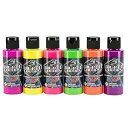 Createx ウィキッドカラー エアブラシペイント 6色セット 蛍光 Createx Wicked Color Airbrush t: 6-Color Set...