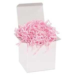 BOX USA Crinkle Paper 10 lb. Light Pink, 10-Pack Pack Paper for Shippi...
