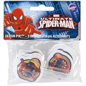 ウィルトン W35072 ファンピクス、スパイダーマン、24個パック Wilton W35072 Fun Pix, Spider-Man, 24-Pack