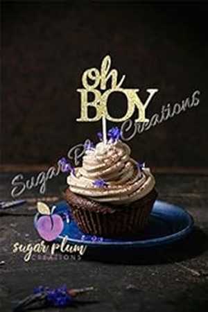 Oh Boy カップケーキトッパー 12 個セット Sugar Plum Creations Oh Boy Cupcake Topper SET OF 12