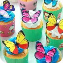 GUCUJI Butterfly cake Toppers 40Pcs Set, GUGUJI Chocolate Mousse Cake Cupcake To...