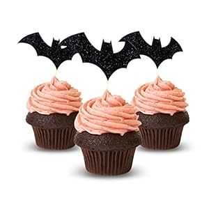 スーパー ヒーロー カップケーキ トッパー 12 パック デコレーション ケーキ グリッター フォーミー ブラック Picwrap Super Hero Cupcake Topper 12Pack Decoration Cake glitter Foamy black