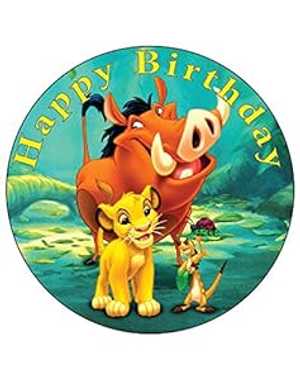 My Smart Choice 7.5 Inch Edible Cake Toppers Jungle Lion Friends Themed Birthday Party Collection of Edible Cake Decorations My Smart Choice 7.5 Inch Edible Cake Toppers Jungle Lion Friends Themed Birthday Party Collection of Edible Cake Decorations