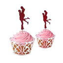 バレンタインデー カップケーキ トッパー カードストック カラー レッド 12 個パック デコレーション picwrap Valentine's Day Cupcake Topper cardstock Color Red 12 pc Pack Decoration