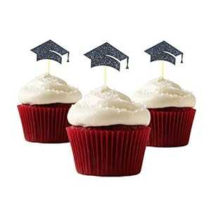 卒業カップケーキ トッパー カラー ブラック 12 パック デコレーション ケーキ 卒業 picwrap Graduation Cupcake Topper Color Black 12 Pack Decoration Cake Graduation