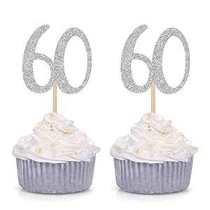 24 CT シルバー ナンバー 60 60 歳の誕生日カップケーキ トッパー 年齢を祝うパーティー デコレーション Giuffi 24 CT Silver Number 60 60th Birthday Cupcake Toppers Age Celebrating Party Decorations 24 CT シルバー ナンバー 60 60 歳の誕生日カップケーキ トッパー 年齢を祝うパーティー デコレーション Giuffi 24 CT Silver Number 60 60th Birthday Cupcake Toppers Age Celebrating Party Decorations
