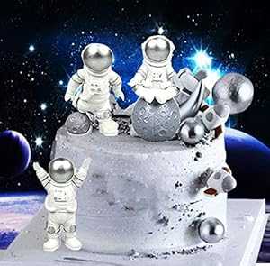7個のスペースケーキデコレーション スペースカップケーキデコレーション ロケットケーキデコレーション 宇宙飛行士ケーキデコレーション 宇宙用誕生日カップケーキデコレーション LaVenty 7 PCS Space Cake Decoration Space Cupcake Decoration Rocket Cake