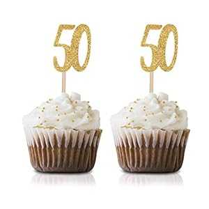ゴールド Happy 50th Birthday カップケーキトッパー 24個パック 数字50 グリッター誕生日パーティーカップケーキトッパー デコレーション MAGJUCHE Gold Happy 50th Birthday Cupcake Topper, 24-Pack Number 50 Glitter Birthday Party Cupcake To ゴールド Happy 50th Birthday カップケーキトッパー 24個パック 数字50 グリッター誕生日パーティーカップケーキトッパー デコレーション MAGJUCHE Gold Happy 50th Birthday Cupcake Topper, 24-Pack Number 50 Glitter Birthday Party Cupcake To