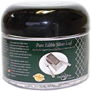 DeiAurum: Pure Edible Silver Leaf Flakes, Jar,