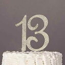 13 ケーキトッパー グリッターラインストーンケーキトッパー ローズゴールド ケーキデコレーション 13歳の誕生日や記念日パーティーに Satomoto 13 ...