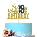 Happy 19th Birthday ケーキトッパー - 19歳のケーキトッパー、19歳の誕生日ケーキデコレーション、19歳の誕生日パーティーデコレーション ...