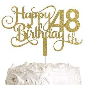 ALPHA K GG 48歳の誕生日ケーキトッパー、ハッピー48歳の誕生日ケーキトッパー、48歳の誕生日パーティーデコレーション ALPHA K GG 48th Birthday Cake Topper, Happy 48th Birthday Cake Topper, 48th Birthday Party Decorations ALPHA K GG 48歳の誕生日ケーキトッパー、ハッピー48歳の誕生日ケーキトッパー、48歳の誕生日パーティーデコレーション ALPHA K GG 48th Birthday Cake Topper, Happy 48th Birthday Cake Topper, 48th Birthday Party Decorations