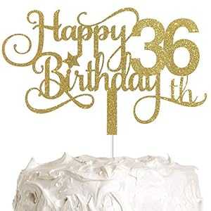 ALPHA K GG 36歳の誕生日ケーキトッパー、ハッピー36歳の誕生日ケーキトッパー、36歳の誕生日パーティー ALPHA K GG 36th Birthday Cake Topper, Happy 36th Birthday Cake Topper, 36th Birthday Party
