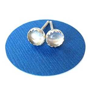 クリアクォーツ スタッド ローズクォーツ 5mm Twisted Designs Jewelry Clear Quartz Studs Rose Quartz 5mm