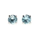 TINY 3mm アクアブルー アクアマリン ジェムストーン スタッド ピアス スターリング シルバー - 3 月の誕生石 Melanie Golden Jewelry TINY 3mm Aqua Blue Aquamarine Gemstone Stud Earrings in Sterling Silver - March Birthstone
