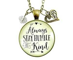 Gutsy Goodness 24 インチ 常に謙虚で親切なネックレス 意味のある引用 ギフト ジュエリー Gutsy Goodness 24