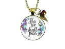 Gutsy Goodness 24 インチ This Too Shall Pass ネックレス インスピレーションを与える花の水彩ジュエリー Gutsy Goodness 24" This Too Shall Pass Necklace Inspirational Floral Watercolor Jewelry